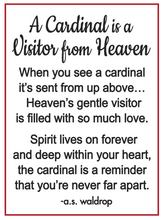 Load image into Gallery viewer, Cardinal is a Visitor Charms in a Basket