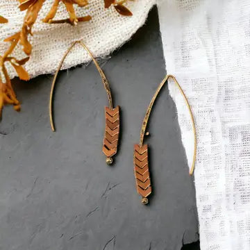 Wild Spirit Copper Arrow Earrings