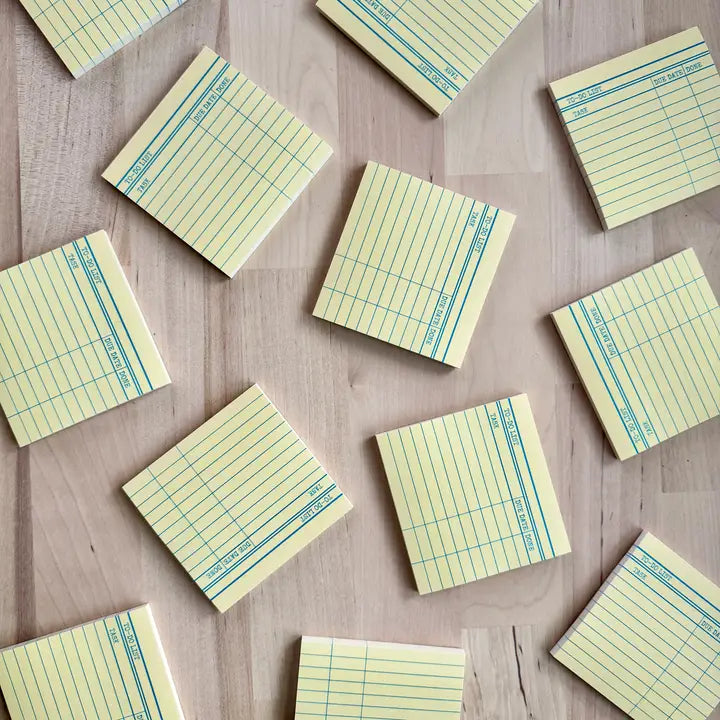 Library Card Sticky Notes - Post-It Brand!