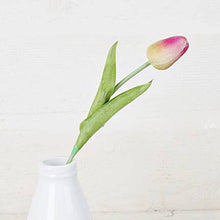Load image into Gallery viewer, 15inL real touch Tulip Bud Stem-Purple green