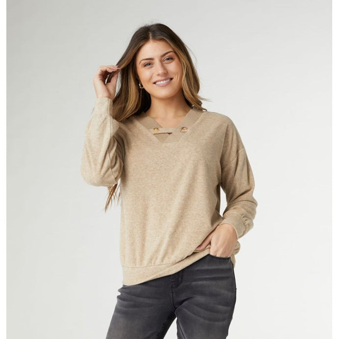 Davy V-Neck Knit Top