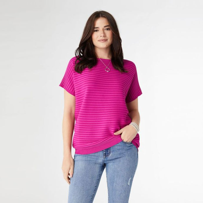 Carrigan Relaxed Short Sleeve Ribbed Top