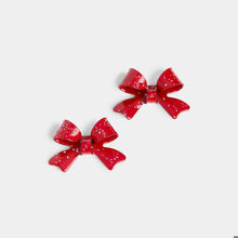 Load image into Gallery viewer, Whispers Christmas Bow Studs