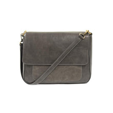 Load image into Gallery viewer, Gray Lexie Convertible Shoulder Bag Faux Suede Trim