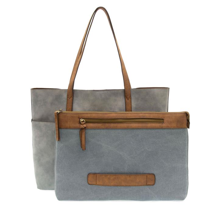Light Gray Danica Tote w/ Laptop Sleeve