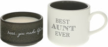 Load image into Gallery viewer, Stacking Mug and Candle Set - Aunt