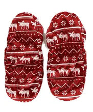 Load image into Gallery viewer, Fuzzy Feet Slippers - Nordic Moose L/XL