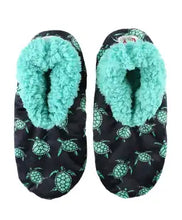 Load image into Gallery viewer, Fuzzy Feet Slippers - Turtle S/M