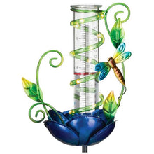 Load image into Gallery viewer, Rain Gauge Solar Stake - Dragonfly