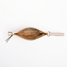 Load image into Gallery viewer, Two-Tone Faux Suede Wallet Wristlet - Cream