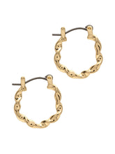 Load image into Gallery viewer, Gold Twist Ribbon Hoop