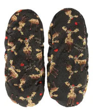 Load image into Gallery viewer, Fuzzy Feet Slippers - Chocolate Moose L/XL