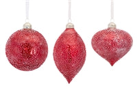 Red and Silver Glass Ornaments