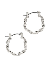 Load image into Gallery viewer, Silver Twist Ribbon Hoop