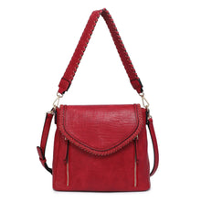 Load image into Gallery viewer, Lorelei Double Zip Crossbody - Red