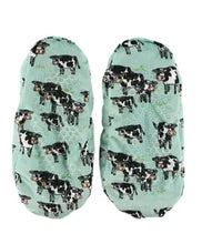 Load image into Gallery viewer, READY:   Fuzzy Feet Slippers - MOOdy in the Morning L/XL