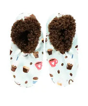 Load image into Gallery viewer, Fuzzy Feet Slippers - Coffee First S/M