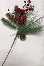 Load image into Gallery viewer, 24&quot; Icy Winter Pine &amp; Berry Spray