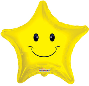 Happy Face Star Balloon