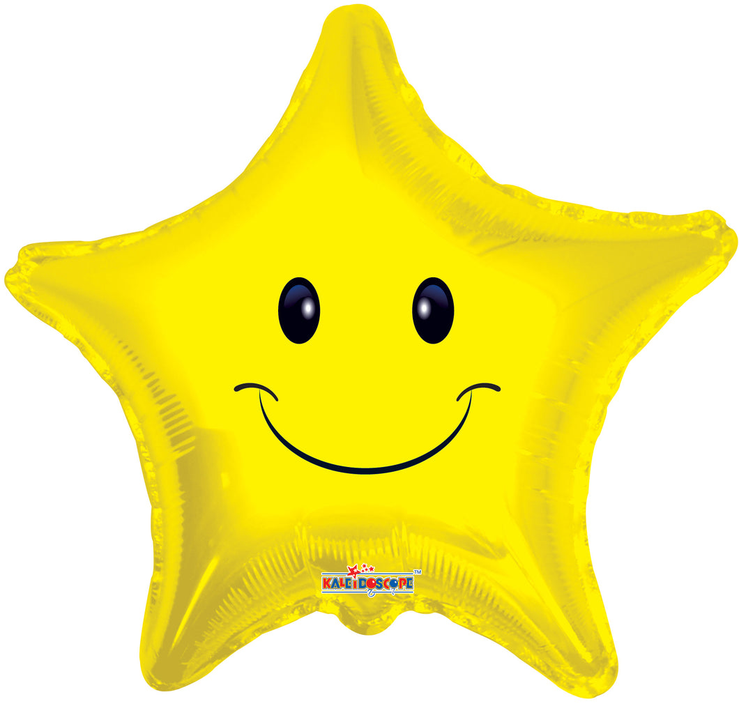 Happy Face Star Balloon