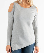 Load image into Gallery viewer, Olivia Cold Shoulder Top - Bordeaux Boho, Dusty Rose Waffle, or Gray