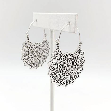 Tanvi:  Silver Filigree Floral Center