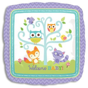 Welcome Baby - Woodland Balloon