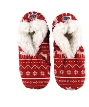 Load image into Gallery viewer, Fuzzy Feet Slippers - Nordic Moose L/XL
